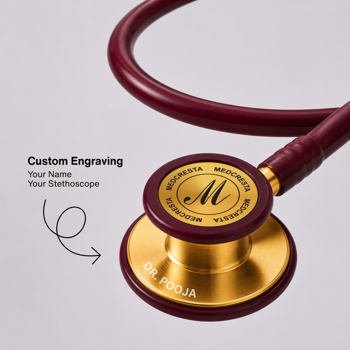 MedCresta Gold Reserve Stethoscope | Premium Dual-Head, Gold Finish