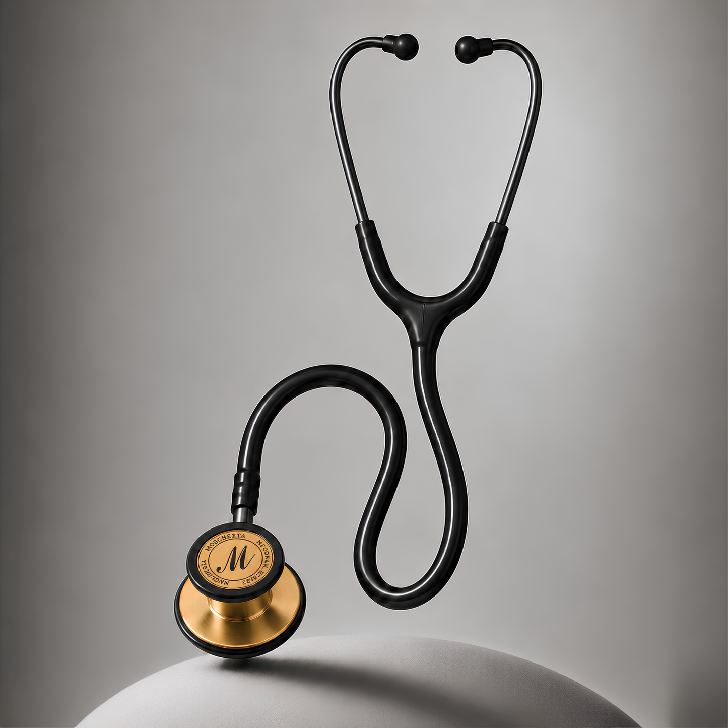 MedCresta Midnight Gold — Premium Dual-Head Stethoscope Black