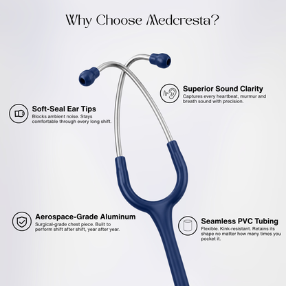 MedCresta X Ultra Lightweight Stethoscope + Free Thermometer