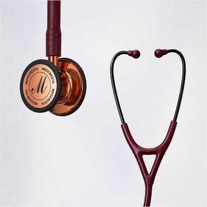 MedCresta Titanium X - ROSE GOLD STETHOSCOPE BROWN