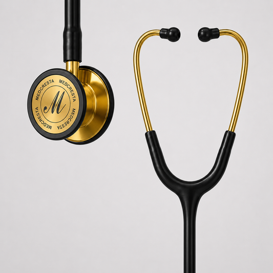 MedCresta Gold Reserve Stethoscope | Premium Dual-Head, Gold Finish