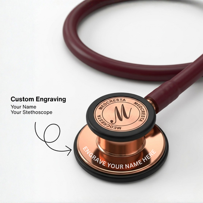 MedCresta Titanium X - ROSE GOLD STETHOSCOPE BROWN