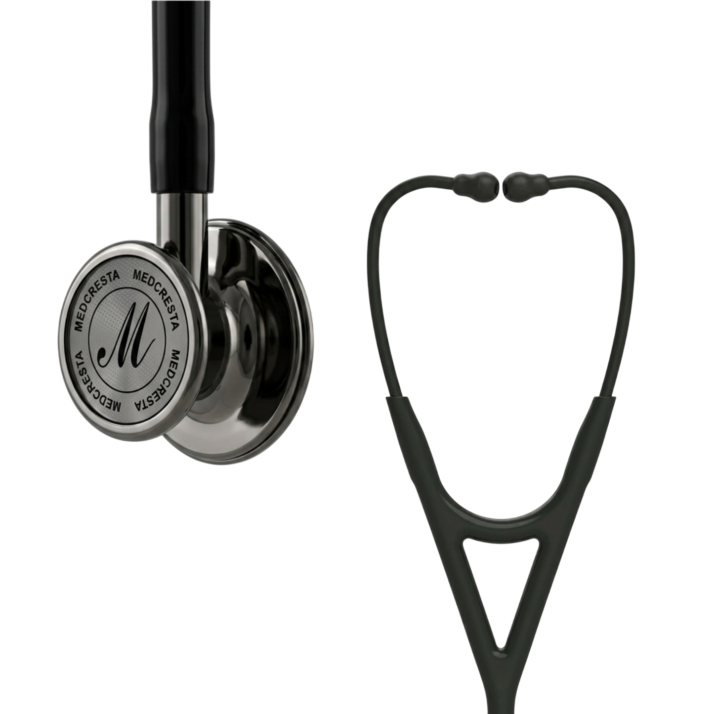 Medcretsa Cross ||  STAINLESS STEEL STETHOSCOPE - BLACK EDITION
