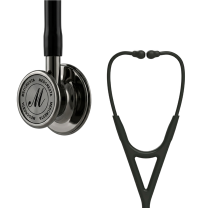 Medcretsa Cross ||  STAINLESS STEEL STETHOSCOPE - BLACK EDITION